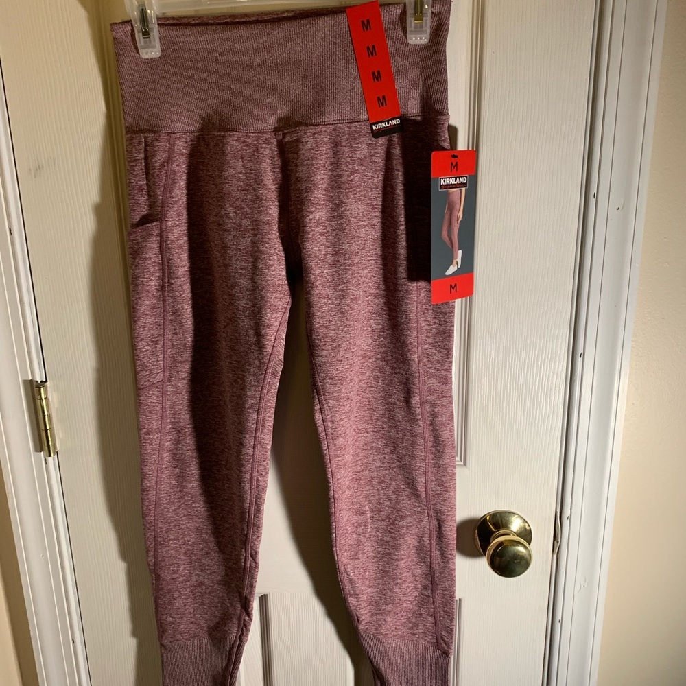 Pink and grey leggings